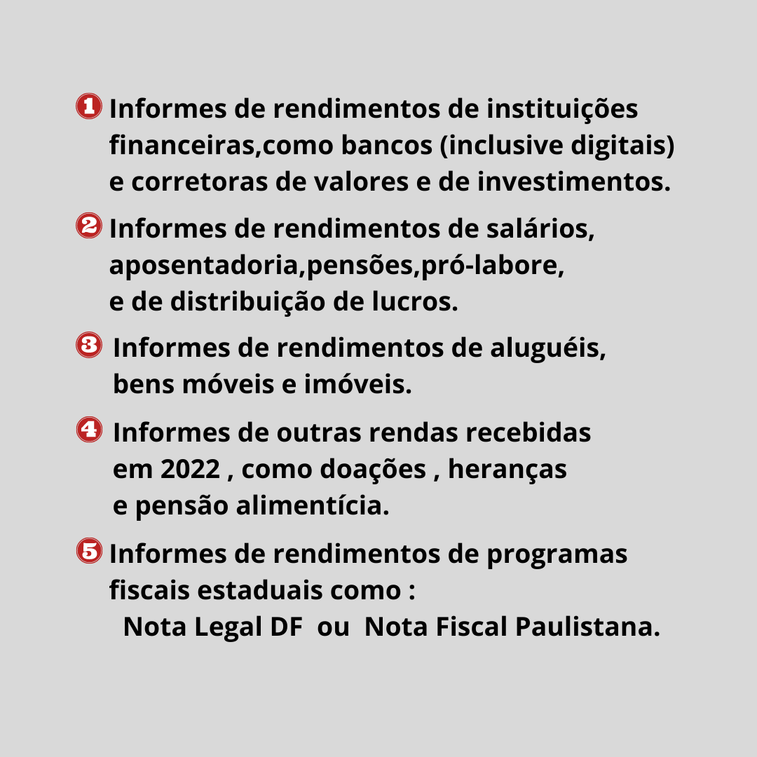 Você Já Pode Preparar Os Documentos Para A Declaração De Irpf 2023 Rocha Consulte 5329